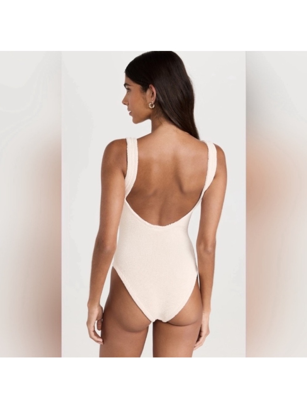 HUNZA G Isolde Domino High-Leg One-Piece Swimsuit Ivory Blush
OS NWOT - Picture 3 of 10